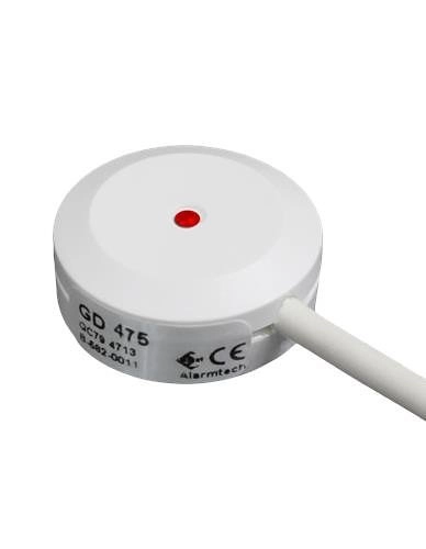 GD 475 Alarmtech B GD 475-6 Détecteur de bris de verre pour verre feuilleté avec sortie à transistor, grade 3, câble de 6 m, blanc
